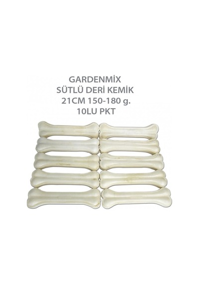 Garden Mix Sütlü Deri Kemik 21 CM 150-180 G 10'lu