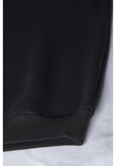 Blackjack Giyim Unisex Siyah Önü Veaven Baskılı Oversize Kalın Iki Iplik Şardonlu Bisiklet Yaka Sweatshirt Siyah1