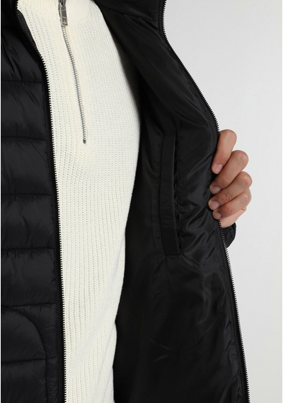 Colin's Colins Slim Fit Kapüşonlu Fermuarlı Astarlı Erkek Siyah Mont Cl1082935 Q1.v1 Blk