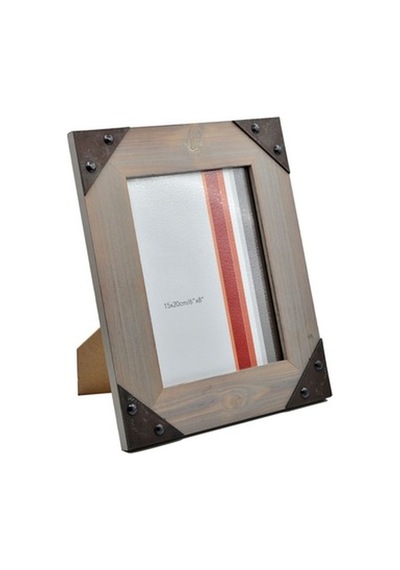 15X20Cm Metal Kenarlıklı Ahşap Fotoğraf Çerçevesi / Acr-Sf6561K