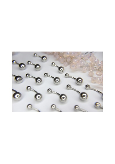 Gümüş Top Göbek Piercing Gümüş