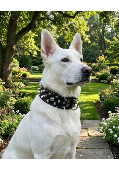 Deri Köpek Koruma Tasması Siyah