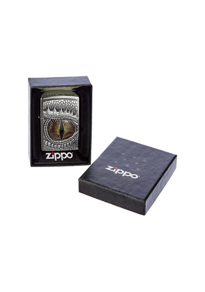 Zippo Dragon Eye Emblem Dizayn Çakmak Gri