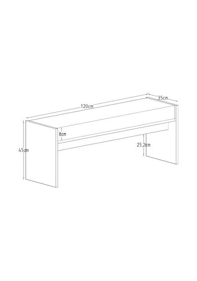 Pearl Bench Modern Tasarım Antre, Mutfak, Yatak Odası, Balkon Oturma Bankı, Kolay Kurulum Antrasit