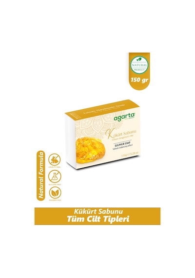 Agarta El Yapımı Doğal Katı Kükürt Sabunu 150 G