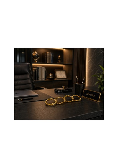 Sleep Nova Gold Metal Zincir Halka Dekoratif Obje