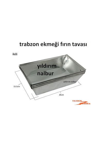 Trabzon Ekmeği 15x26 Fırın Tavası Puntalı Küçük Taş Fırın Tava