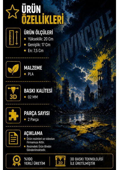 Invincible Allen The Alien Figür 20 Cm Koleksiyon Figürü