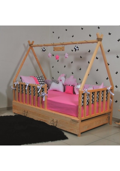 Markaawm Markaawm Montessori Çocuk Yatak Yavrulu 90X190 Karyola Derya
