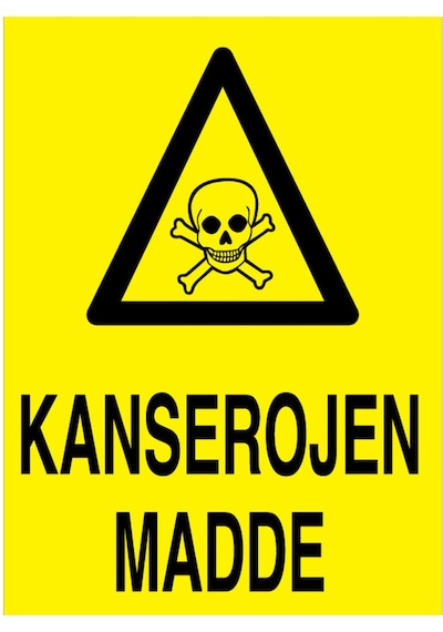 Kansorojen Madde Uyarı Tabelası - 35x50 Alüminyum Kompozit Panel - Tm23