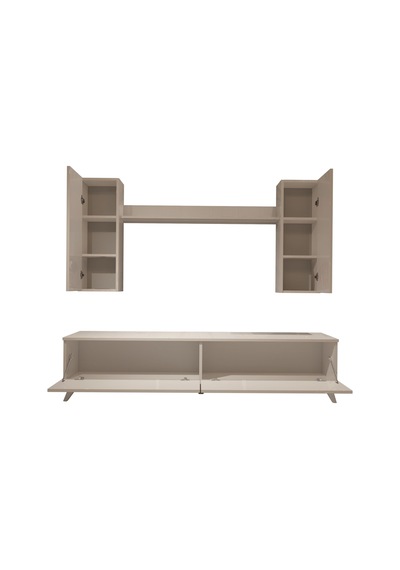Decoraktiv Eko 5d Mdf Std Retro Tv Ünitesi Tv Sehpası - Parlak Beyaz