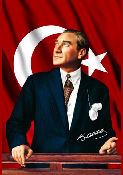 Atatürk Baskılı Türk Bayrağı 200x300 Cm / 2x3 Metre - Raşel Kum