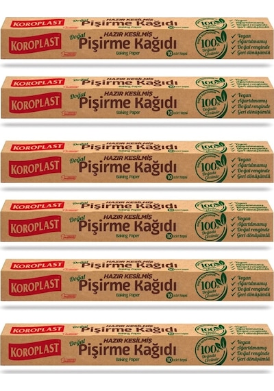 Hazır Kesilmiş Doğal Pişirme Kağıdı 42 X 37 Cm 60 Lı