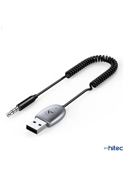 Schitec Usba Bluetooth 5.1 Araç Kiti Hifi Ses Alıcı 3.5mm Aux Adaptör Dönüştürücü Bt770