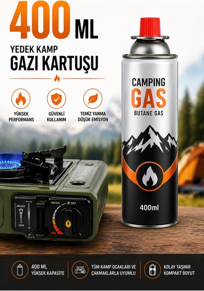5 Adet Kamp Gaz Kartuşu 400 Ml Kartuşlu Ocak Ve Pürmüz Uyumlu Butan Gaz Tüpü Yedek Kamp Gazı Seti Çok Renkli