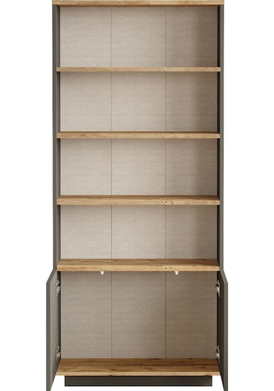 Future Kitaplık Raf 2 Kapaklı Raflı 168cm Çam-antrasit Fr16-aa