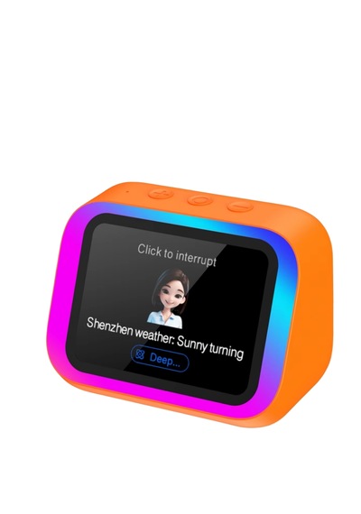 Multifonksiyonel Rgb Aydınlatmalı Yapay Zeka Destekli Eş Zamanlı 21 Dilde Çeviri Yapabilen Alarm Saatli Dijital Fotoğraf Çerçeve Asistan Turuncu