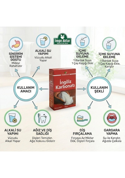 İngiliz Karbonatı 200 Gr - Saf Sodyum Bikarbonat