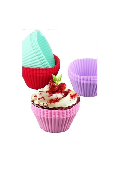 Silikon Muffin Ve Kek Kalıbı Konik 6 Lı Silikon Beyaz Diğer