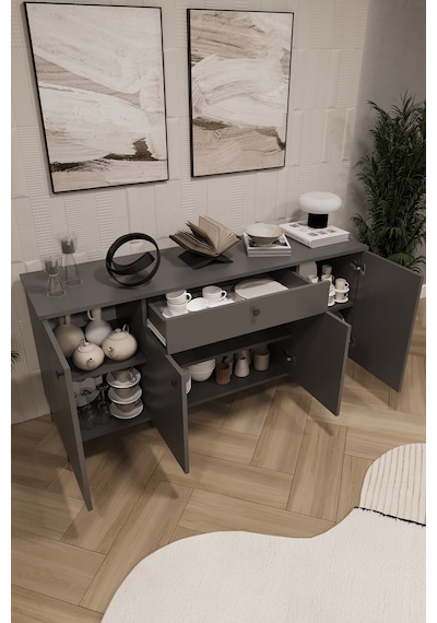 Asra Trend Lüks Konsol Tv Ünitesi %100 Mdf Salon Ve Yemek Odası Ünitesi Knsl03 Koyu Gri Asra Trend Lüks Konsol Tv Ünitesi %100 Mdf Salon Ve Yemek Odası Ünitesi Knsl03 Koyu Gri