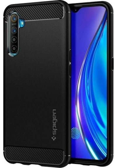 Spigen Realme Xt İle Uyumlu Kılıf Rugged Armor Matte Black Siyah