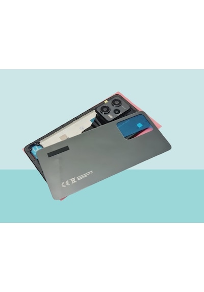 Xiaomi Redmi Note 12 Pro -5g- Full Kasa Arka Kapak Batarya Kapağı - Siyah Çok Renkli