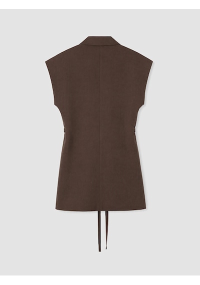 Lc Waikiki Lcw Modest Kahverengi Kuşaklı Kadın Klasik Yelek Brown