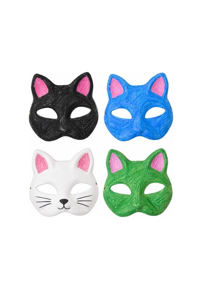 3d Baskı Boyanabilir Kedi Maskesi 6 Lı Boya Ve Fırça Dahil Diğer
