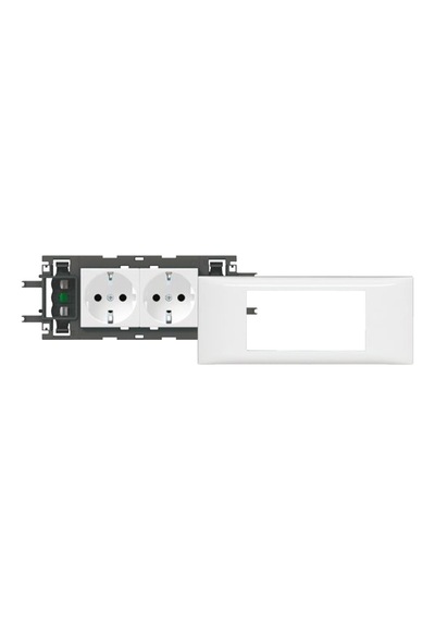 010954 Legrand Dlp 50x80 MM 010412 için 4 Modül Kaide+çerçeve