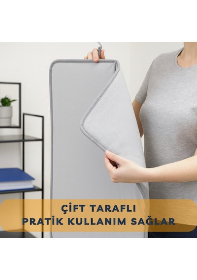 Buharlı Dikey Ütü Matı 5 Katman Asılabilir Yanmaz Keçeli 50x80 Cm