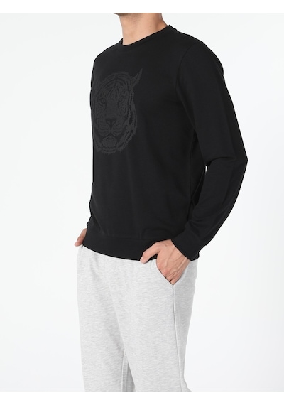 Colin's Regular Fit Siyah Erkek Sweatshirt CL1055796_Q1.V2_BLK