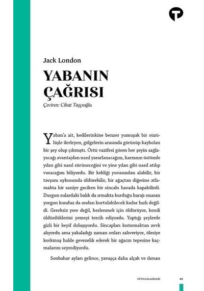 Yabanın Çağrısı - Jack London - Turkuvaz Kitap