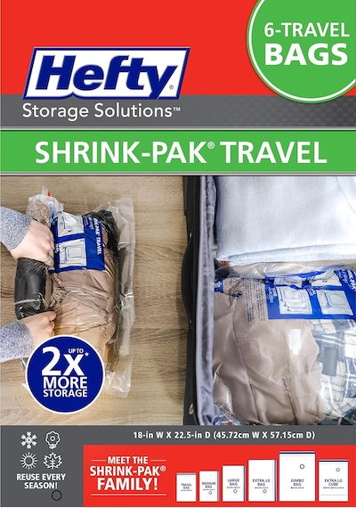 Shrink-pak: 6 Büyük Vakum Saklama Torbası - Seyahat Temelleri - Yorgan Ve Battaniyeler İçin Dolap Düzenleyici Uzay