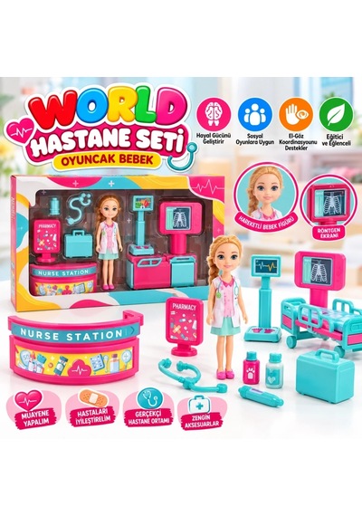 Ers Enf-39184 World Hastane Seti Oyuncak Bebek