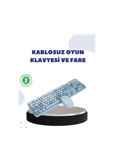 Kablosuz Klavye Mouse Seti 104 Tuşlu, Sessiz Yazım