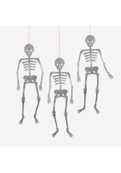 Meri Meri - Halloween - Dev Simli Eklemli İskelet Süsleri 3'lü 0 - 99