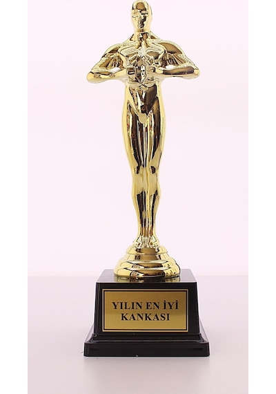 Kankan İçin Özel Anlamlı Yılın En İyi Kankası Oscarı Ödülü Biblo Hediye Büyük Boy Dekoratif Obje