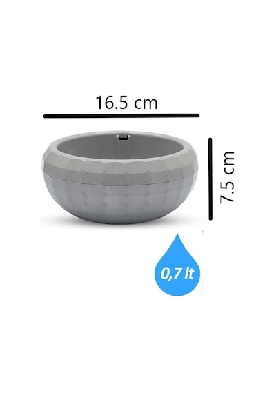 Omnipazar Krs-610 Dekoratif Küçük Aranjman Kaktus Sukulent Saksı 0.7 Litre 13353247