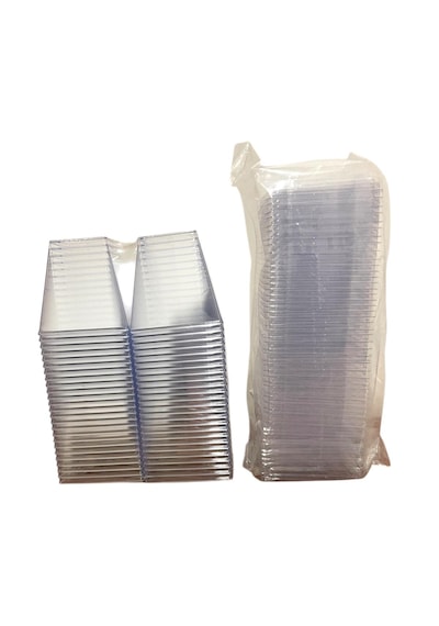 Plastik Prizma Kübik Kase Kapaklı Şeffaf 50 x 200 G