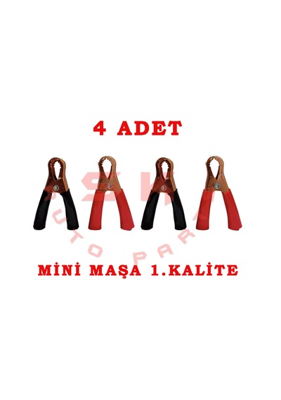 Skauto Mini Akü Takviye Pensesi Maşası 2 Kırmızı 2 Siyah 4'Lü