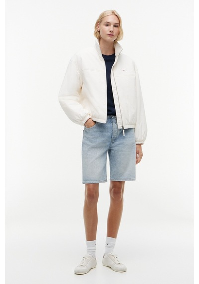 Tommy Hilfiger Tjw Kadın Dolgulu Dik Yaka Ancient White Ceket-16391 Beyaz