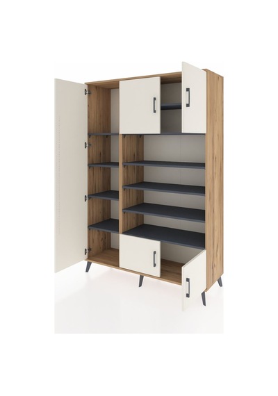 Hyperion Dolap 10 Raflı 5 Kapaklı 132x44x195 Çam-aytaşı/antrasit Çam Hyperion Dolap 10 Raflı 5 Kapaklı 132x44x195 Çam-aytaşı/antrasit Çam