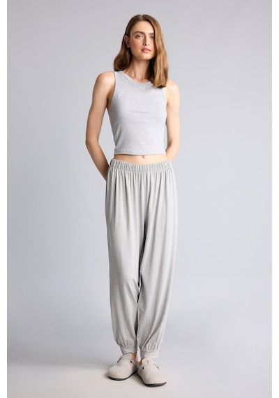 Defacto Regular Fit Elastik Bel Gri Melanj Eşofman Altı I0698ax26augr93 Gri-gr93