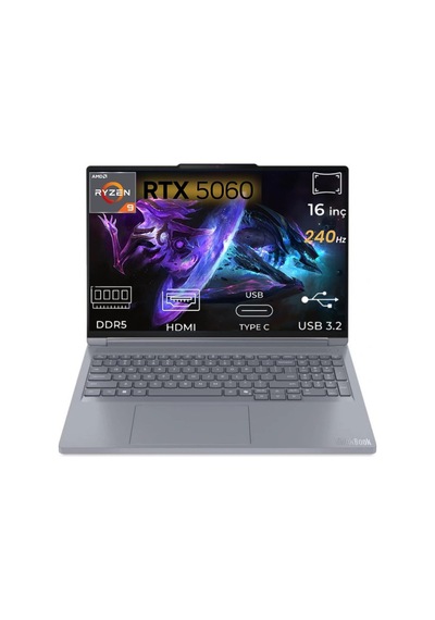 Lenovo ThinkBook 16P G6 ADR 21U00014TX-K20 R9-8940HX 48 GB 1 TB+1 TB 8 GB RTX5060 16" Free Dos Dizüstü Bilgisayar