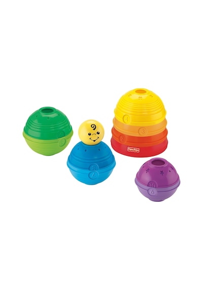 Fisher-price Numaralı Ve Sevimli Yüz Temalı Renkli Plastik Kaplar Bebekler İçin İnce Motor Becerisi Geliştirici Oyuncak