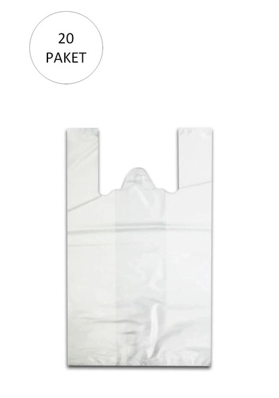 Hubrendy Tedarik Beyaz Hışır Atlet Poşet Mini Boy 22x31 Cm 20 Paket Takriben 10.000 Adet