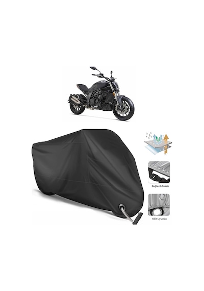 Benelli 502C Motosiklet Branda (Bağlantı, Kilit Uyumlu)-Siyah (457265296)