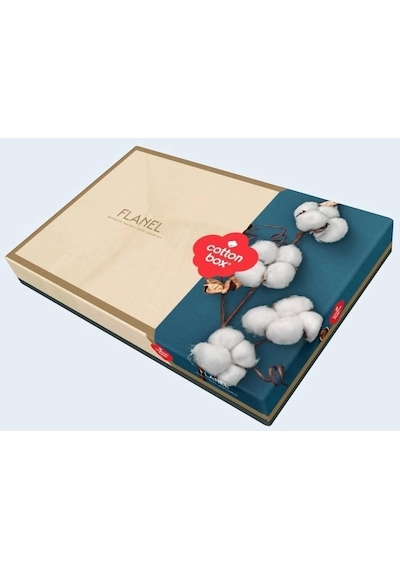 Cotton Box Flanel Nevresim Takımı Çift Kişilik Vintage Ekru