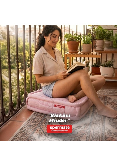 Xpermate Bisküvi Minder Petek Önü Fransız 45x45x14 Pembe