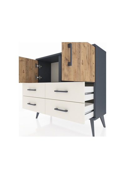Arges Şifonyer 2 Raflı 4 Çekmeceli 2 Kapaklı 88x30x80 Antrasit-çam/aytaşı Çam/aytaşı Arges Şifonyer 2 Raflı 4 Çekmeceli 2 Kapaklı 88x30x80 Antrasit-çam/aytaşı Çam/aytaşı